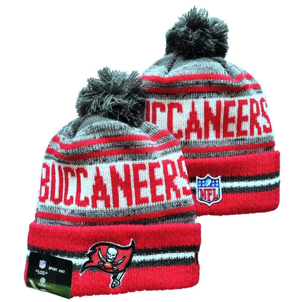 NWT Tampa Bay Buccaneers Sports Knit Pom Beanie Fleece Lining OSFA‎ Unisex